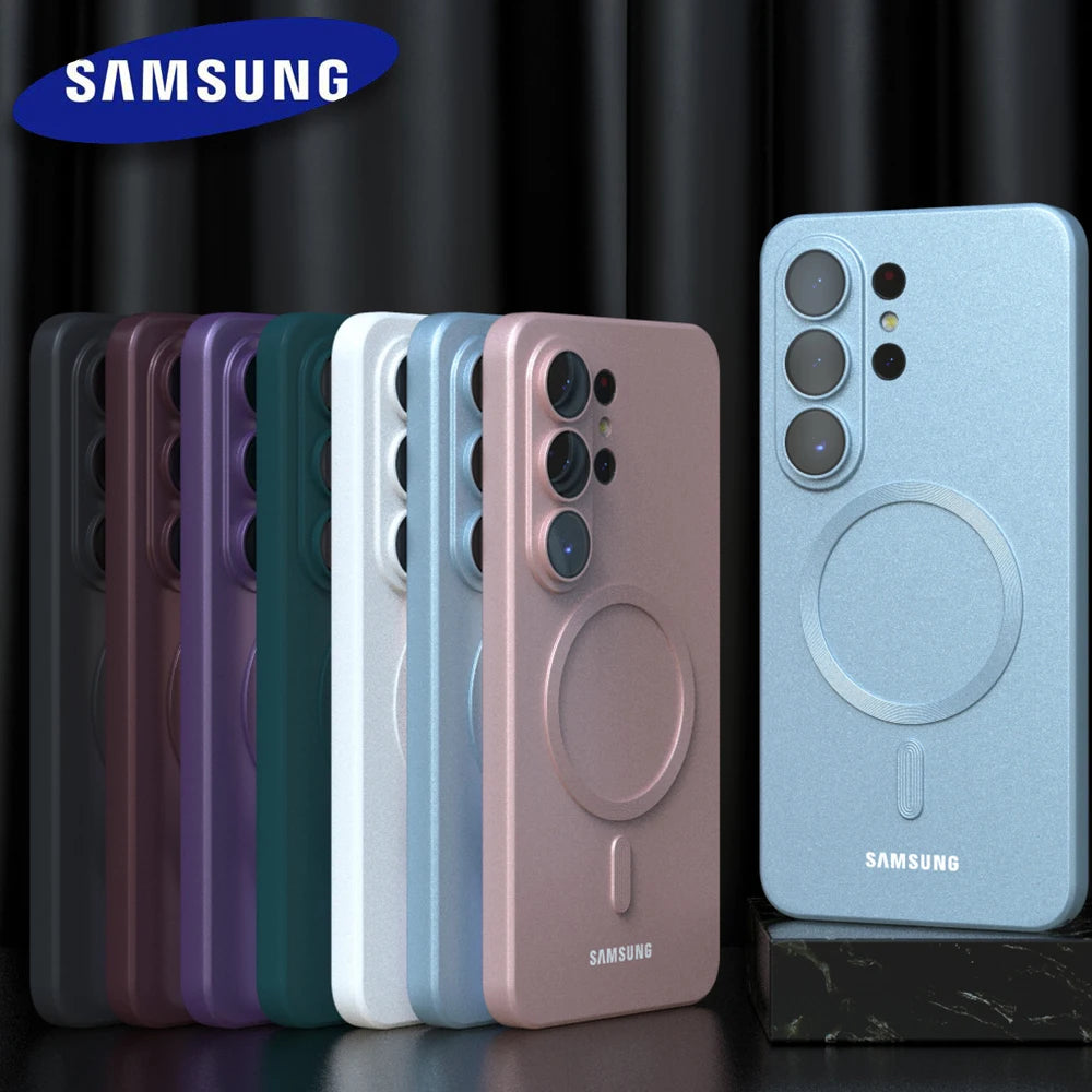 For Samsung Galaxy S26 Ultra S25 FE A57 Magsafe CaseS26 S25 S24 S23 S22 S21 Ultra Plus FE EDGE Soft Silicone Phone Back Cover
