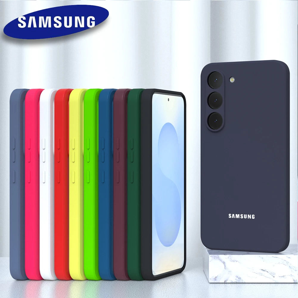 Original For Samsung S24 S25 S26 Case Soft Liquid Silicone Phone Back Cover For Galaxy S26 S25 S24 S23 S22 S21 Plus Ultra FE