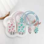 18W/20W US Charger Protection Cover For iphone Cute USB Cable Winder Protector Shell Case For Apple 12 13 11 Promax 14 Plus