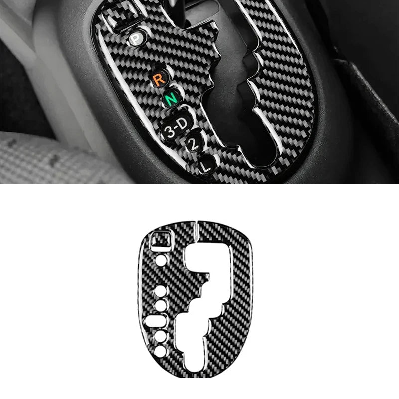Carbon Fiber Epoxy Coated Interior Gear Shift Panel Trim Cover Sticker For Toyota Yaris 2006 2007 2008 2009 2010 2011 2012 2013