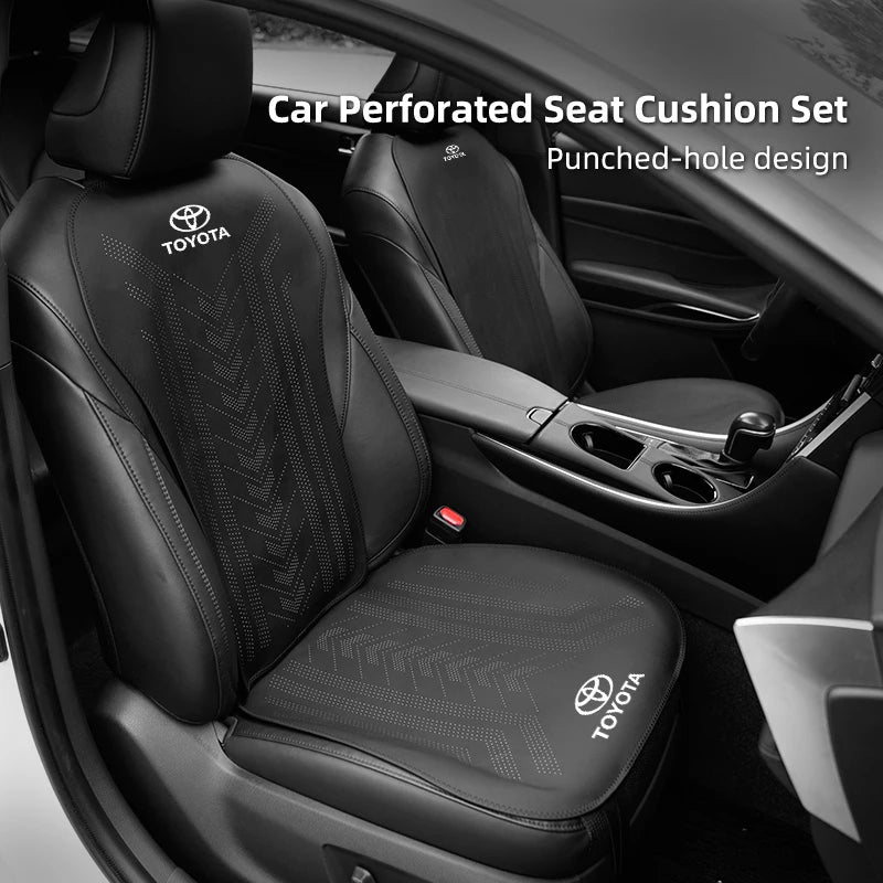 Breathable Car Seat Cover PU Leather Auto Seat Protector For Toyota Corolla Yaris Camry Prius RAV4 CHR Hilux Key Accessories