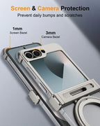 Eary for Samsung Galaxy Z Flip 7 6 Case for MagSafe 360°Rotatable Magnetic Kickstand Wireless Charging Anti Scratch Phone Cover