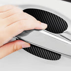 4pcs/Set Universal Car Door Handle Bowl Scratch Protective Sticker Automobiles Door Handle Carbon Fiber Protector Accessories