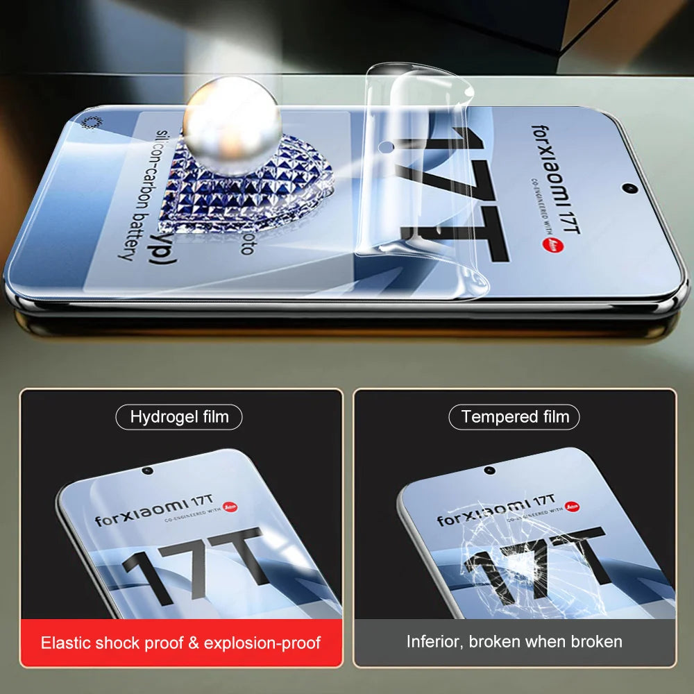 2Pcs For Xiaomi 17T 5G Screen Protector Soft Curved Hydrogel Film Not Glass Xiaomi17T Pro Mi 17TPro Xiaomi17TPro 17 T T17 Global