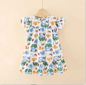 Girl Dresses Cotton Children clothing Summer Kids Clothes Dresses For Girls Party Princess Fashion Outfit cartoon Beach Dress