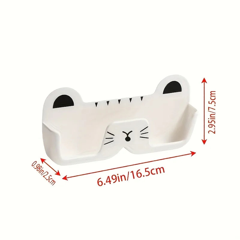 1pc No-Drill Wall Mounted Eyeglass Holder, Fashion Compact Glasses Storage Box for Home Multi-Scene
