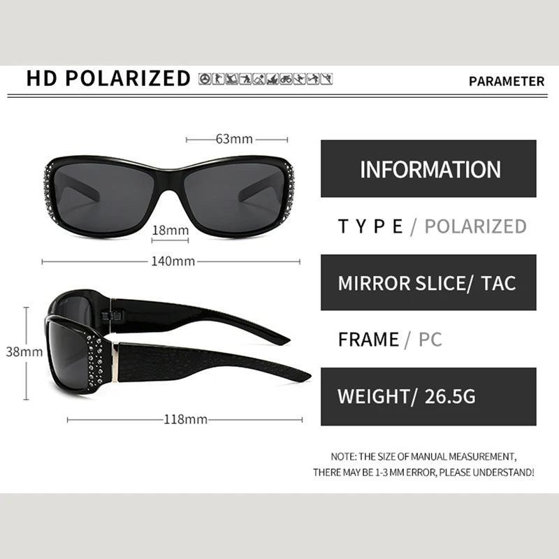 New 2025 Women Polarized Sunglasses Luxury Fashion Ladies Vintage Brand Designer Female Sun Glasses Oculos Gafas