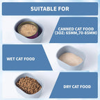 Reusable Wet Cat Food Storage Container with Silicone Sealed Lid, Leak-Proof Fresh-Keeping Box for 3oz/85g Cat Food Cans