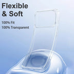  Transparent Silicone Phone Cases For iPhone 17 16 15 14 13 12 11 Pro Max Plus Air XR X Soft TPU Back Cover Clear Case