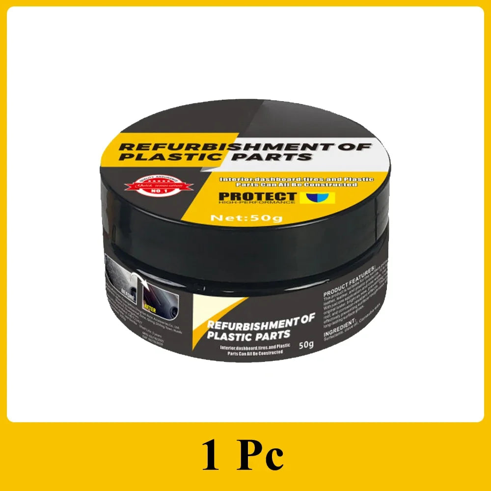 T05 Car Interior Plastic Leather Scratch Repair Paste Automotive Polishing Wax Repair Anti-Aging Paste Tires Seats Wheel