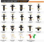 426-120Pcs Car Body Retainer Clips Set Tailgate Handle Rod Clip Fastener Remover Auto Push Pin Rivets -Door Trim Panel Clips