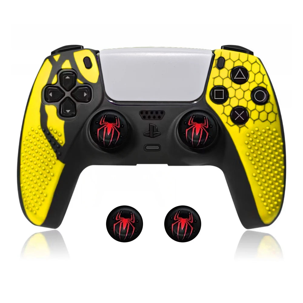 Rubber Silicagel Protective Cover Skin for PlayStation 5 DualSense PS5 Controller Silicone Gamepad Case 2 ThumbSticks Grips Caps