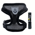 Breathable Vest-Style Pet Harness & Shock-Absorbing Leash, Comfortable for Dogs & Cats Outdoor Walking