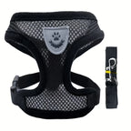Breathable Vest-Style Pet Harness & Shock-Absorbing Leash, Comfortable for Dogs & Cats Outdoor Walking