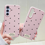 Cute White Polka Dots Phone Case For Samsung Galaxy S25 Ultra S24 FE S23 A56 5G A16 A17 A55 A36 A53 A35 A06 A07 A26 A34 Cover