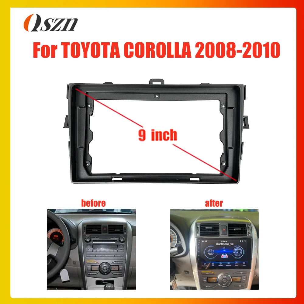 9 inch Car Radio Frame Fascia For Toyota Corolla 2006-2011 Dashboard Mounting Bezel Kit 2 Din Installation Stereo DVD