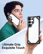 Eary Frameless Case for Samsung Galaxy S25 Ultra Minimalist Magnetic Metal Shell Aluminum Alloy Shockproof Protector Phone Cover