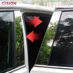 Glossy Chrome Mirror Effect Car Door Window Middle Column Center B C Pillars Post Cover Trim PC Sticker For Toyota Noah Voxy R80