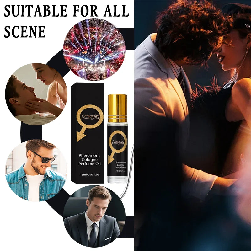 Lemonfay Pheromone Cologne Perfume Oil | Masculine Alluring Scent | Long-Lasting Portable Roll-On Fragrance For Men 15ml