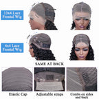 Brazilian Curly Short Bob 13x4 HD Lace Frontal Wigs 220% Deep Water Wave 4x4 Lace Front Wig 100% Human Hair For Women 14 16 Inch