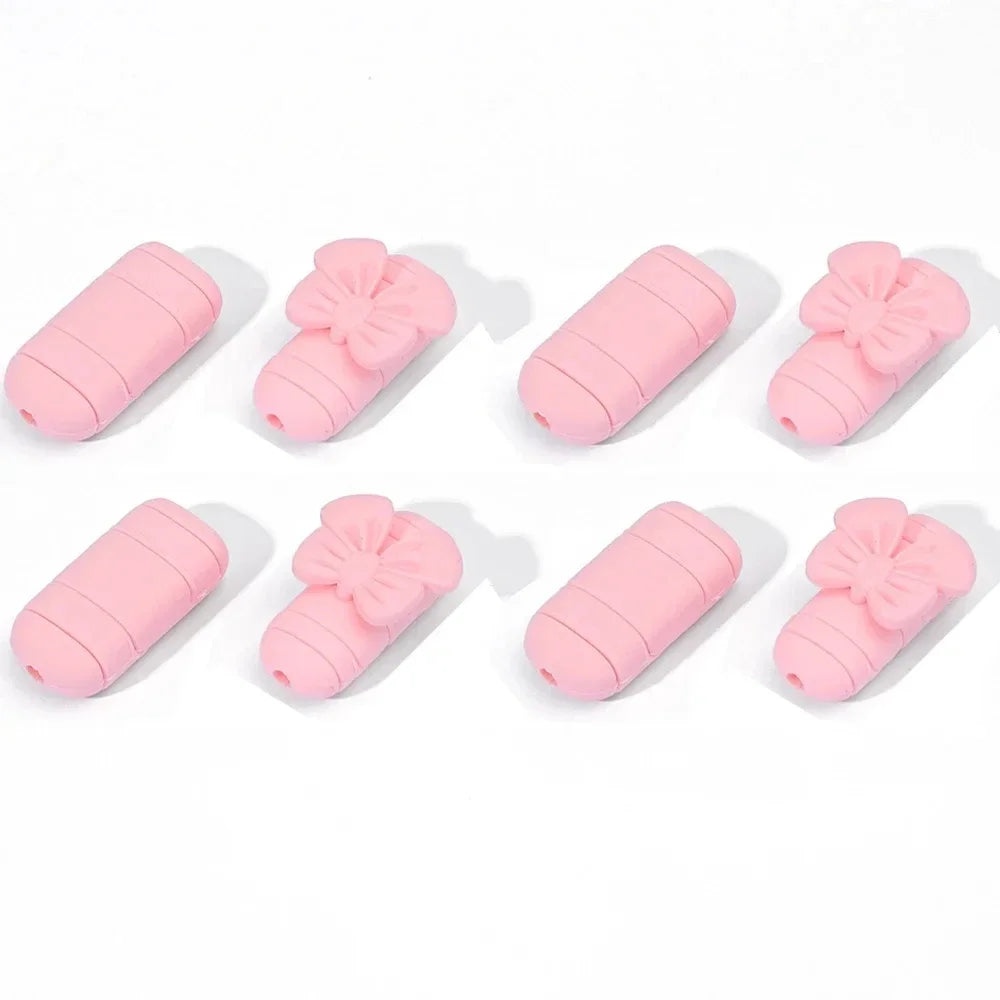 Cartoon Soft Silicone Data Cable Protective Wire Winder Saver for Android Type C Micro USB Phone Charging Cords Protector Cover