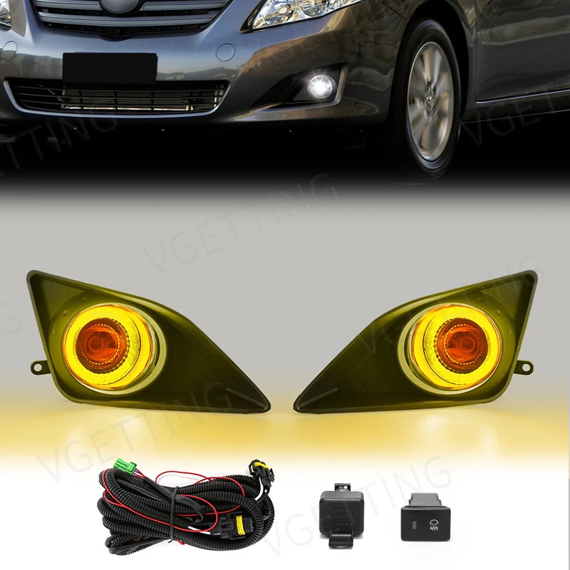 Daytime Running Light DRL Angel Eyes Fog Lamp Led for Toyota Corolla Altis 2008 2009 2010 Driving Light Auto Halogen Daylight