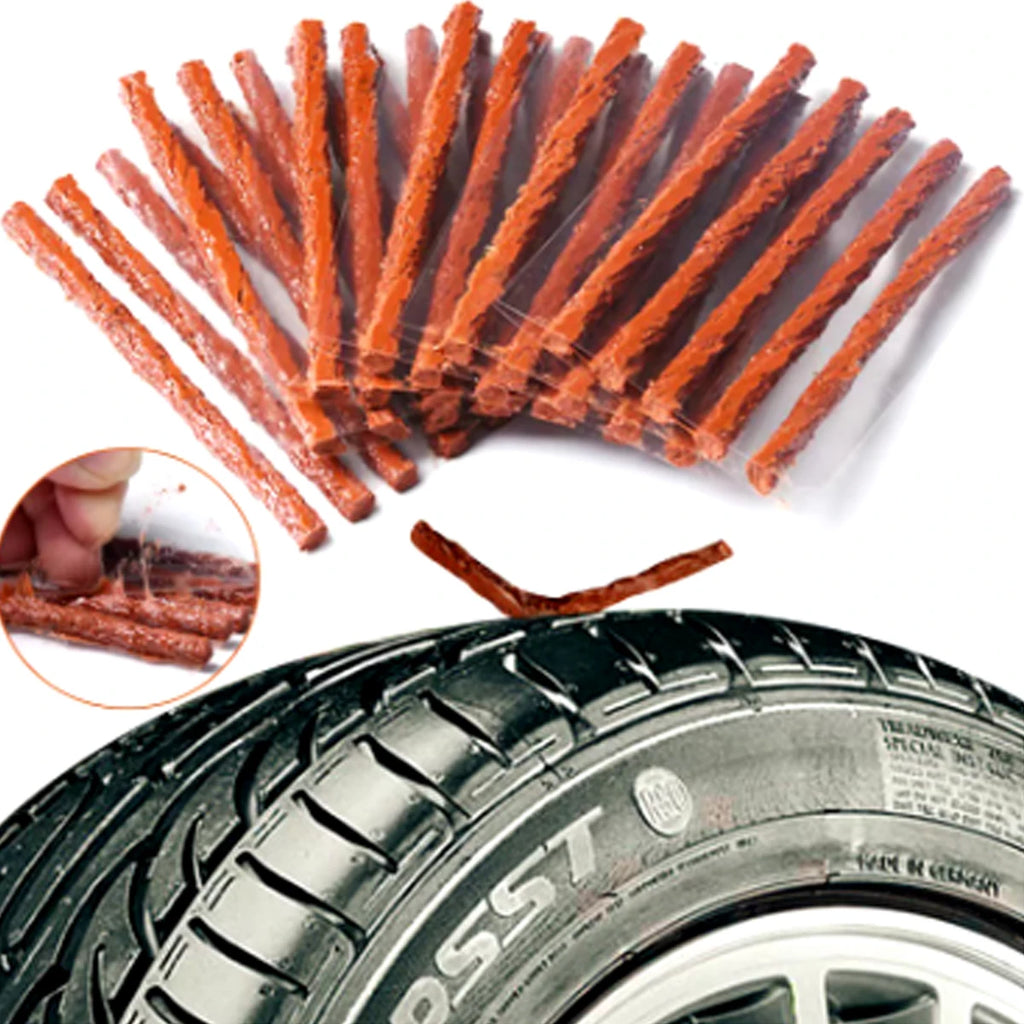 10/20/50Pcs Tire Repair Strips Tubeless Rubber Stiring Glue Seals for Car Motorcycle Tyre Kit Wicks Worms Tools Accessories