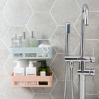 Hot Sale Adhesive Storage Rack Bathroom Accessories Corner Shower Shelf Kitchen Bathroom Shelf Home Decoration