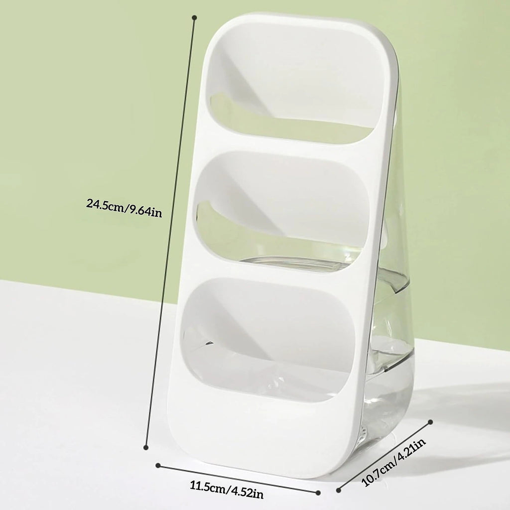 Makeup Tool Storage Rack Step Design Large Capacity Cosmetic Organizer for Skincare Makeup Brushes Lipsticks