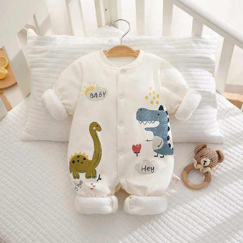 Winter Baby Rompers clothes cotton warmth Infant Jumpsuit  High quality Newborn Baby Girl Boy Cartoon Romper clothes