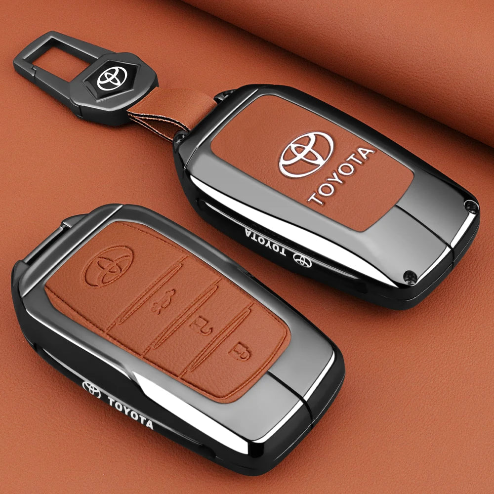 Car Key Fob Case Cover Shell for Toyota C-HR Hilux Fortuner Land Cruiser 200 Camry Corolla Crown RAV4 2023 2024 2025 Accessories