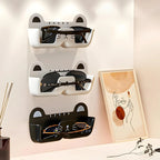 1pc No-Drill Wall Mounted Eyeglass Holder, Fashion Compact Glasses Storage Box for Home Multi-Scene