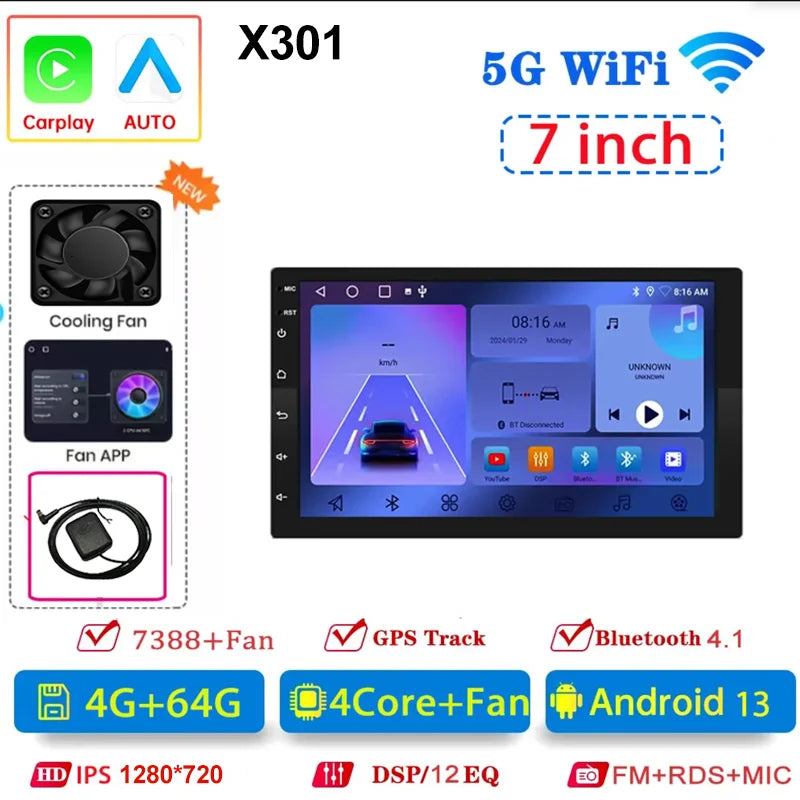 Universal 7/9/10 inch Android 13 Car Radio 64G Autoradio android 2 Din car radio Central Multimedia Smart car systems For Toyota