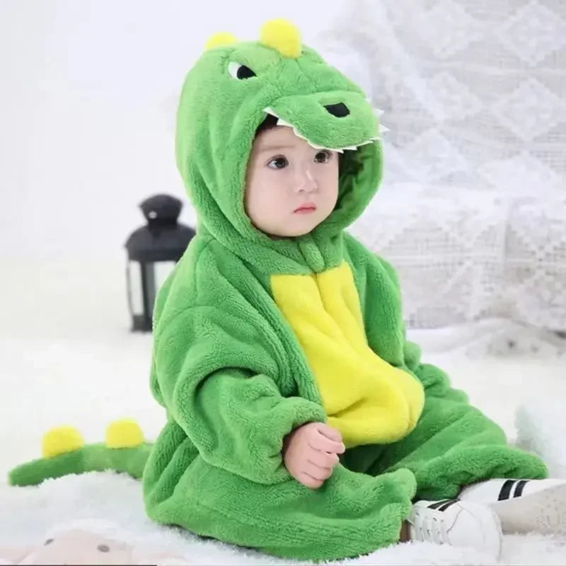 Baby Autumn fleece Clothing Newborn Bodysuit Baby crawling Warm Set Cute tiger unicorn dinosaur Pajamas