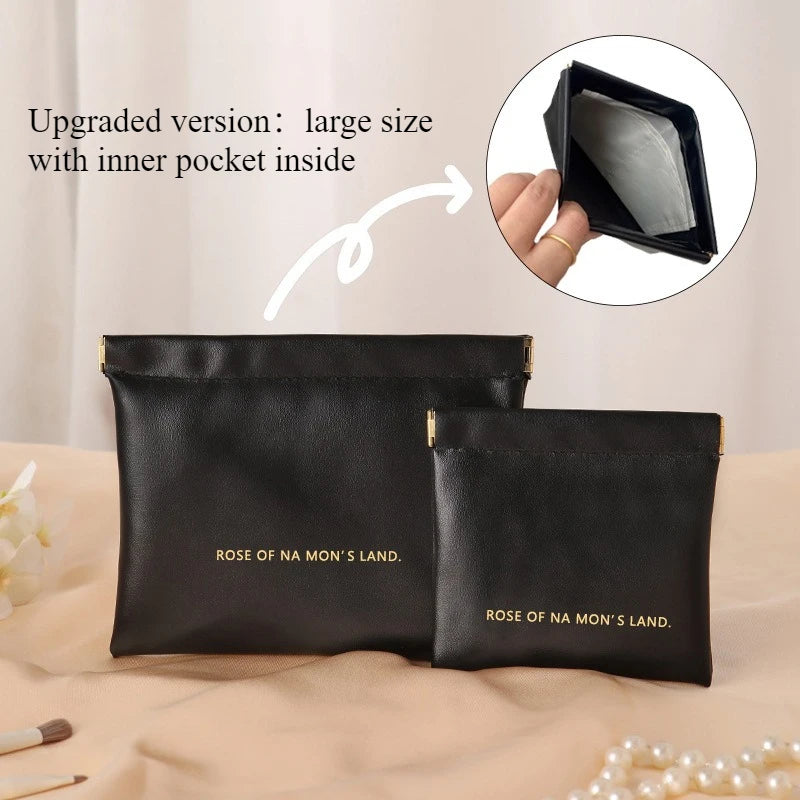 Portable Mini Transparent Storage Bag with Zipper Multifunctional Headphone and Charger Case Travel Accessories with Keychain