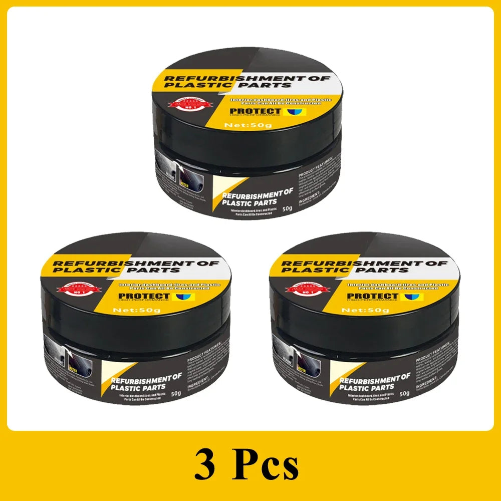 T05 Car Interior Plastic Leather Scratch Repair Paste Automotive Polishing Wax Repair Anti-Aging Paste Tires Seats Wheel