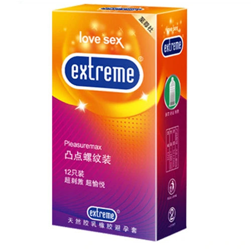 12PCS Men Condoms Natural Latex Penis Sleeve Sex Products Vaginal Stimulation Ultra Thin Condoms Safer Contraception