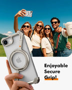 Eary Frameless Case for iPhone 16 E Magsafe Z-Shaped Phone Cover With 360°Rotate Magnetic Kickstand Metal Shockproof Protective