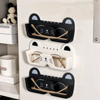 1pc No-Drill Wall Mounted Eyeglass Holder, Fashion Compact Glasses Storage Box for Home Multi-Scene