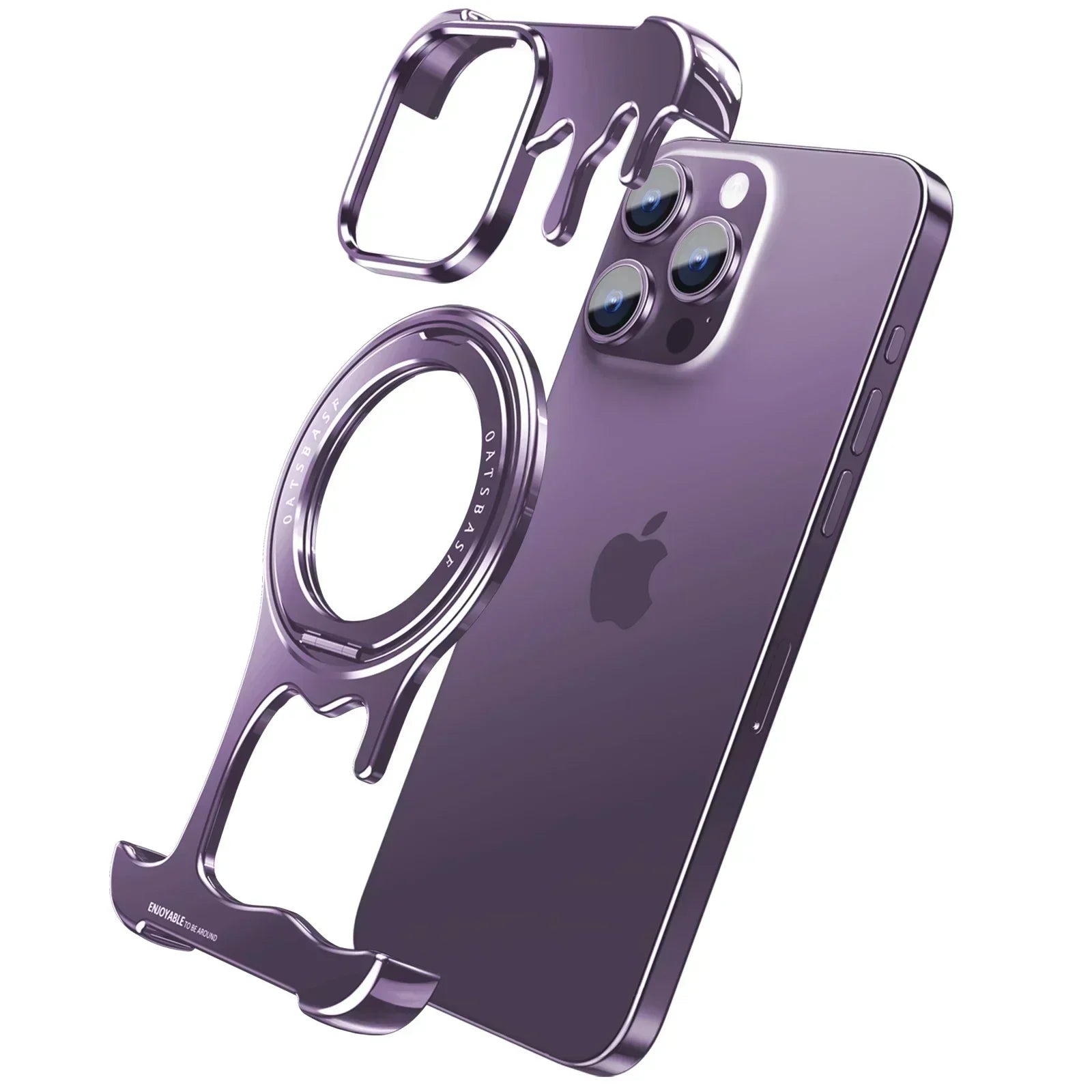 Eary Frameless Metal Bumper Phone Case for iPhone 16 15 14 Pro Max Magnetic for Magsafe Wireless Charge Shockproof 13 Plus Cover