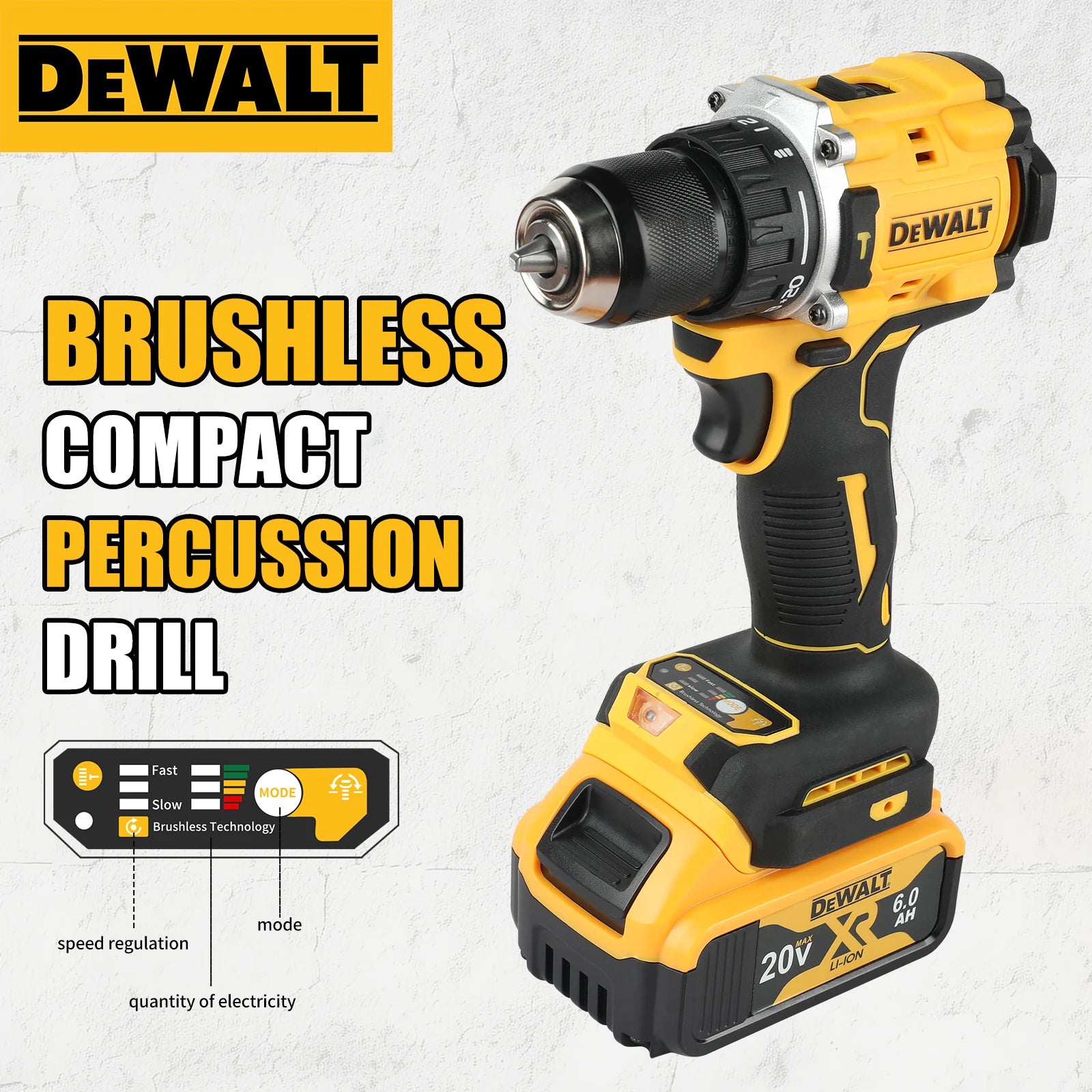 DEWALT DCD805 Cordless Impact Drill Brushless Professional Car Maintenance & Household Repair Durable Tool Only