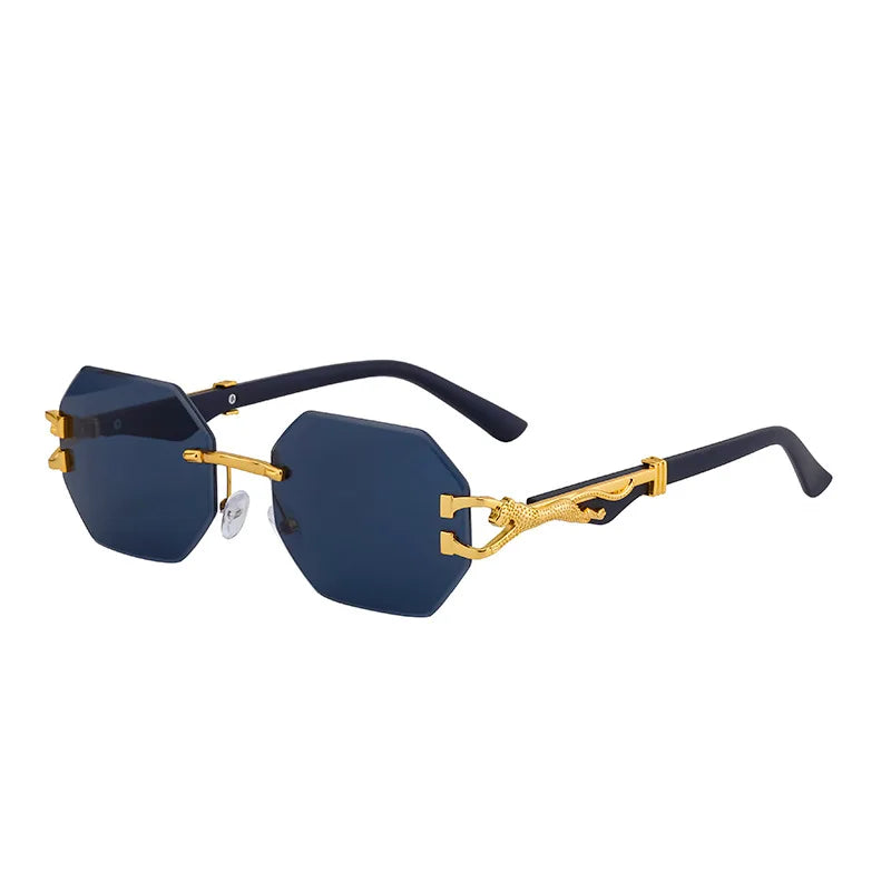 new rimless sunglasses UV400 fashion square metal glasses for men women designer unisex brand sun glasses shades for outdoor