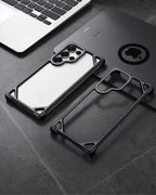 Eary Frameless Case for Samsung Galaxy S25 Ultra Minimalist Magnetic Metal Shell Aluminum Alloy Shockproof Protector Phone Cover