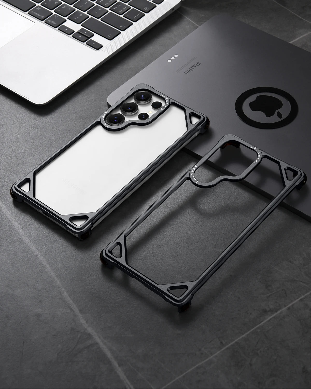 Eary Frameless Case for Samsung Galaxy S25 Ultra Minimalist Magnetic Metal Shell Aluminum Alloy Shockproof Protector Phone Cover