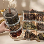 Sealed Jars Kitchen Seasoning Storage Organizer Airtight Stackable Bottle Organization Space-Saving Design For Home Dish Counter