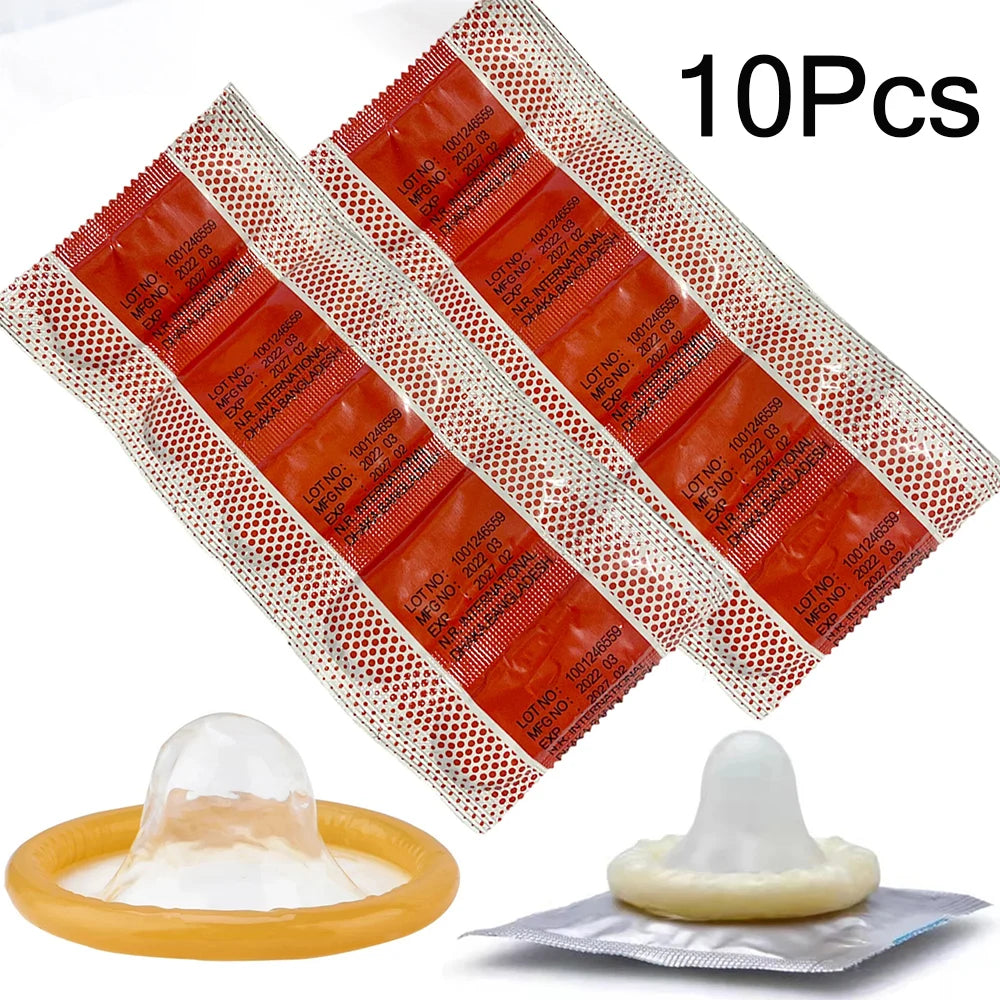 10/30/50pcs Condom 52mm Ultra Thin Cock Penis Sleeve Natural Latex Lubrication Contraception Supplies Adults Safer Sex Products