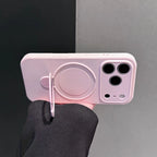 Liquid Silicone Stand Holder for Magsafe Case for iPhone 17 16 15 14 Pro Max Magnet Wireless Charge Camera Control Button Cover