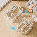 Pet Dog Fences Puppy Indoor Teddy Dog Anti-jailbreak Dog Cage Fence Safe Isolation Anti-jailbreak Raised Fence Puppy House