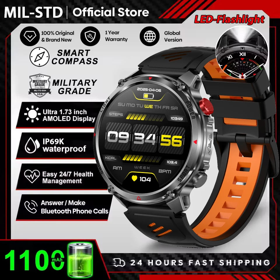 2026 New T-Rex 3 Pro Smart Watch 1100mAh Long Battery Dual-Band GPS 10ATM Waterproof Military Grade Sports Outdoor Smartwatches