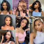 Body Wave Bob Wig 13x4 HD Transparent Lace Frontal Wig Pre Plucked Natural Hairline With Baby Hair Wear and Go Glueless Wigs
